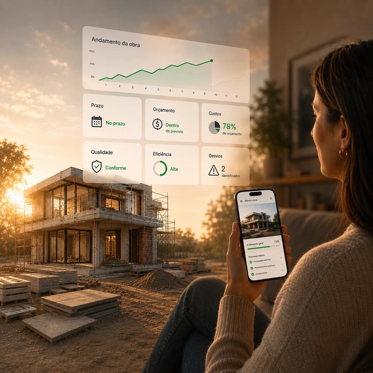 Acompanhamento inteligente da obra pela GetHome